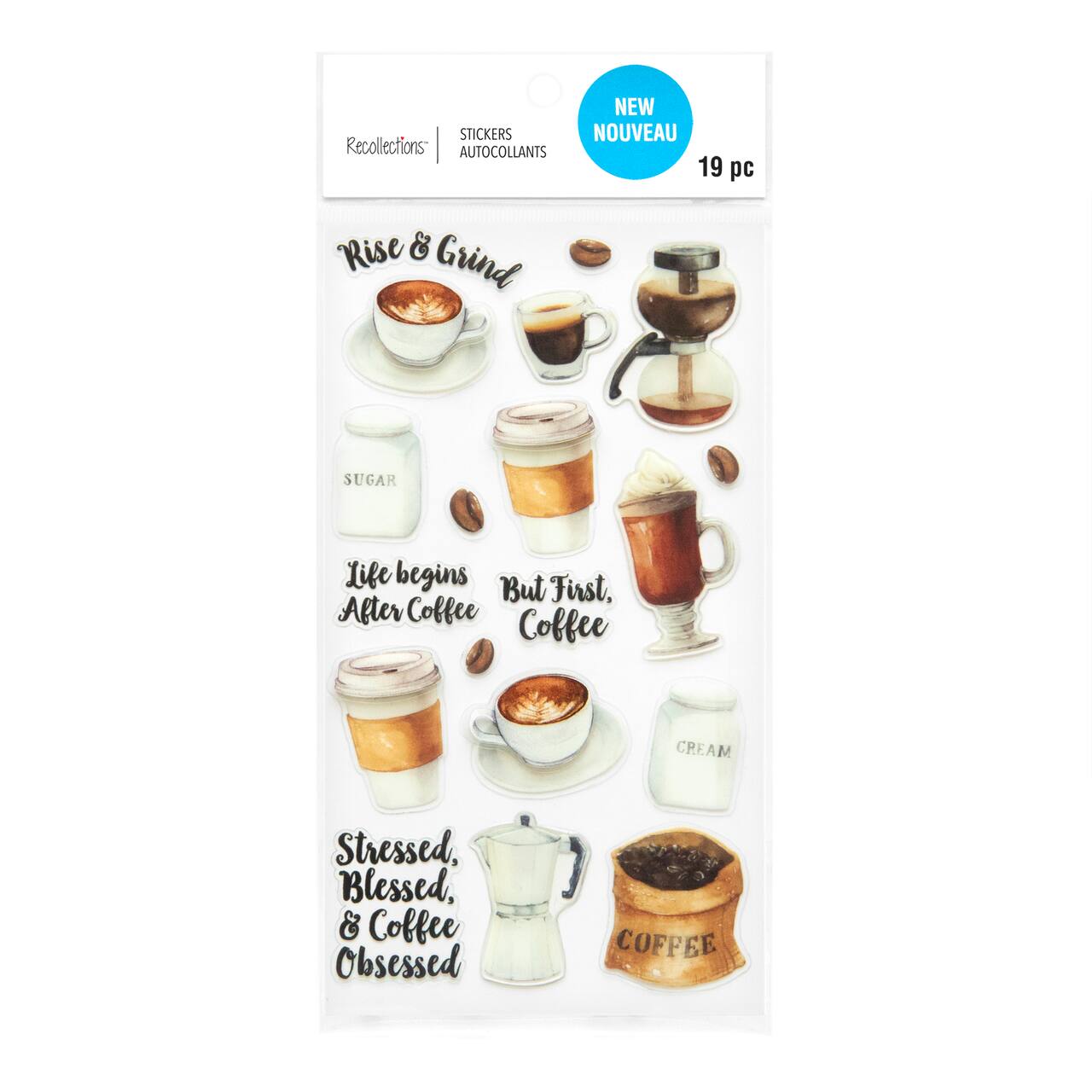 Coffee Themed Stickers by Recollections™